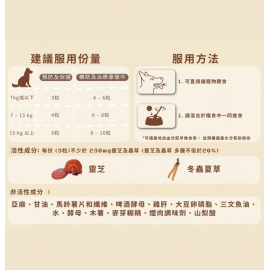 Cosset 靈芝蟲草肉粒 70粒（狗食用）